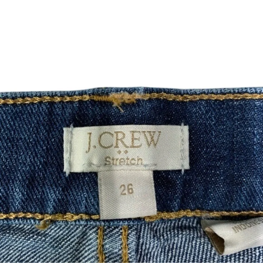 J. Crew Stretch Denim Jeans Distressed Blue Wash‎ Comfort Casual Womens Size 26